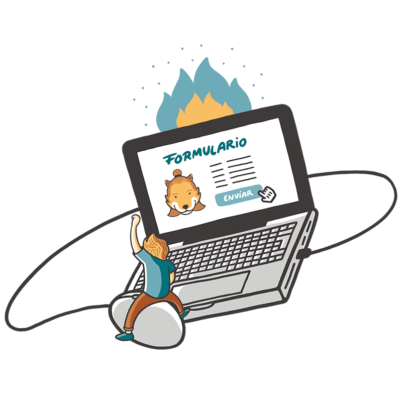 Student filling out the Dingoos form on their laptop to start the second-year visa process